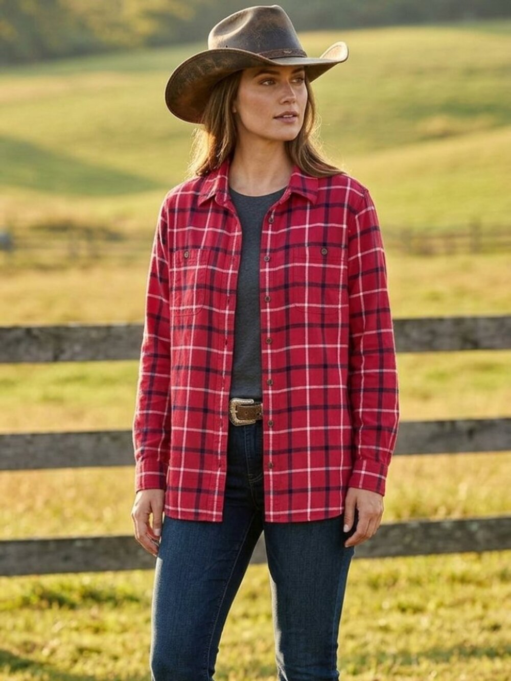 Womens Duluth Trading Free Swingin' Flannel Shirt Size 1X